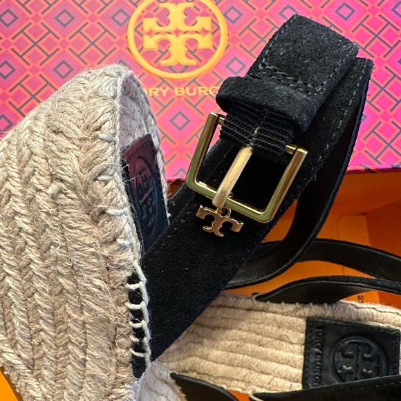 NWT TORY BURCH Laurel Wedge Espadrilles Wrap Around Straps - Picture 4 of 14